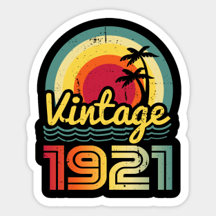 Vintage 1921 Made in 1921 102th birthday 102 years old Gift Sticker